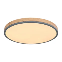 LED-Deckenlampe Doro, Ø 60 cm, grafit/holz dunkel, Holz, CCT