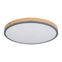 LED-Deckenlampe Doro, Ø 60 cm, grafit/holz dunkel, Holz, CCT