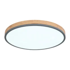 LED-Deckenlampe Doro, Ø 60 cm, grafit/holz dunkel, Holz, CCT