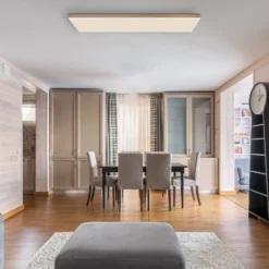 LED-Deckenlampe Doro, Länge 120 cm, holz dunkel, Holz, CCT
