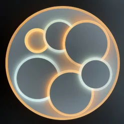 LED-Deckenlampe Dots, weiß, Ø 50 cm, Metall/Acryl, CCT