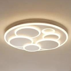 LED-Deckenlampe Dots, weiß, Ø 50 cm, Metall/Acryl, CCT