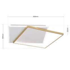 LED-Deckenlampe Emanuel, weiß/gold