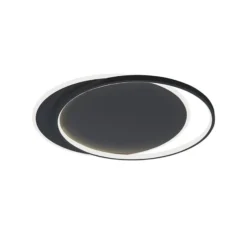 LED-Deckenlampe Evelyn, schwarz, Länge 55 cm, Metall