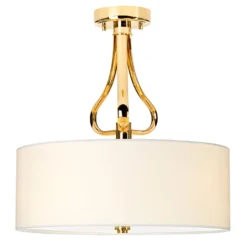 LED-Deckenlampe Falmouth weiß/gold