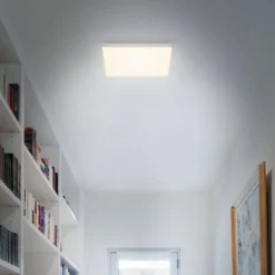 LED-Deckenlampe Flame, 3000K, 28,7x28,7cm, silber