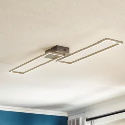 LED-Deckenlampe Frame, Fernbedienung, schwarz