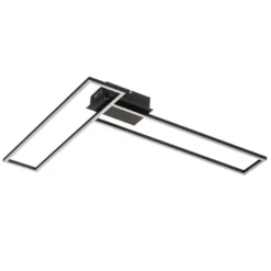 LED-Deckenlampe Frame, Fernbedienung, schwarz