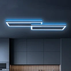 LED-Deckenlampe Frame 2-flg RGBW Backlight 119,5cm