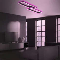 LED-Deckenlampe Frame 2-flg RGBW Backlight 119,5cm
