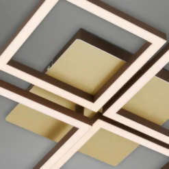 LED-Deckenlampe Frame, gold, dimmbar, 4-flammig