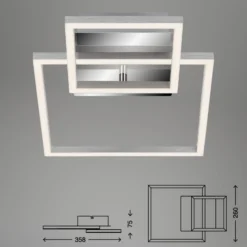 LED-Deckenlampe Frames 1 kleines/1 großes Quadrat