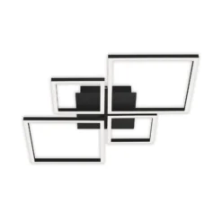 LED-Deckenlampe Frame, Step dim, 4-flammig schwarz