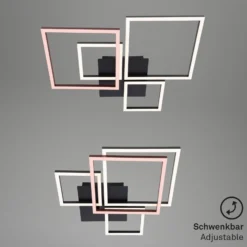 LED-Deckenlampe Frame, Step dim, 4-flammig schwarz