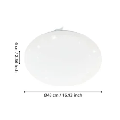 LED-Deckenlampe Frania-S m. Kristalleffekt Ø 43cm