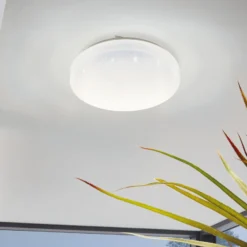 LED-Deckenlampe Frania-S m. Kristalleffekt Ø28cm