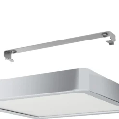 LED-Deckenlampe Fueva 5 IP44 3000K chrom 21x21cm