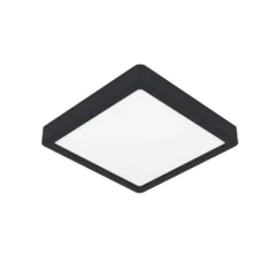 LED-Deckenlampe Fueva 5 IP44 3000K schwarz 21x21cm