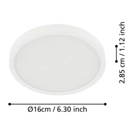 LED-Deckenlampe Fueva 5 IP44 3000K weiß Ø16cm