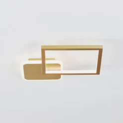 LED-Deckenlampe Gafares, gold, Alu, 33 cm Fernbedienung CCT