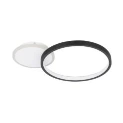 LED-Deckenlampe Gafares, schwarz Alu 41 cm Fernbedienung CCT