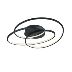 LED-Deckenlampe Gale, 60 cm, schwarz matt