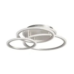 LED-Deckenlampe GELDER, nickel, 60x51 cm, Fernbedienung RGBW