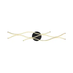 LED-Deckenlampe Geronimo, Länge 108 cm, schwarz/Holzoptik