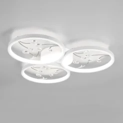 LED-Deckenlampe Groovy dreiflammig weiß 4.000K