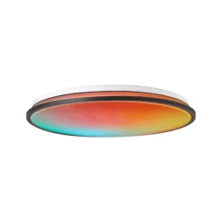 LED-Deckenlampe Heida, Ø 49 cm, schwarz, CCT, RGB, Metall