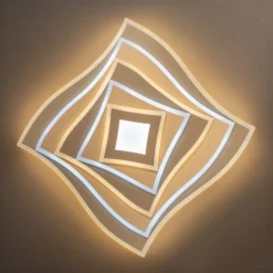 LED-Deckenlampe HERO, greige, 50x50 cm Fernbedienung CCT dim