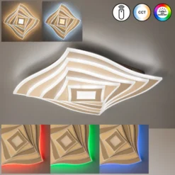 LED-Deckenlampe HERO, greige, 50x50 cm Fernbedienung CCT dim