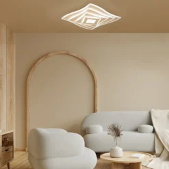LED-Deckenlampe HERO, sand, 40x40 cm, Fernbedienung, CCT dim