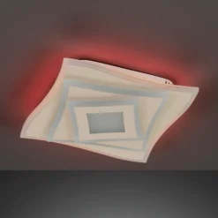 LED-Deckenlampe HERO, sand, 40x40 cm, Fernbedienung, CCT dim