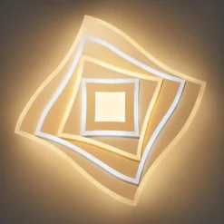 LED-Deckenlampe HERO, sand, 40x40 cm, Fernbedienung, CCT dim