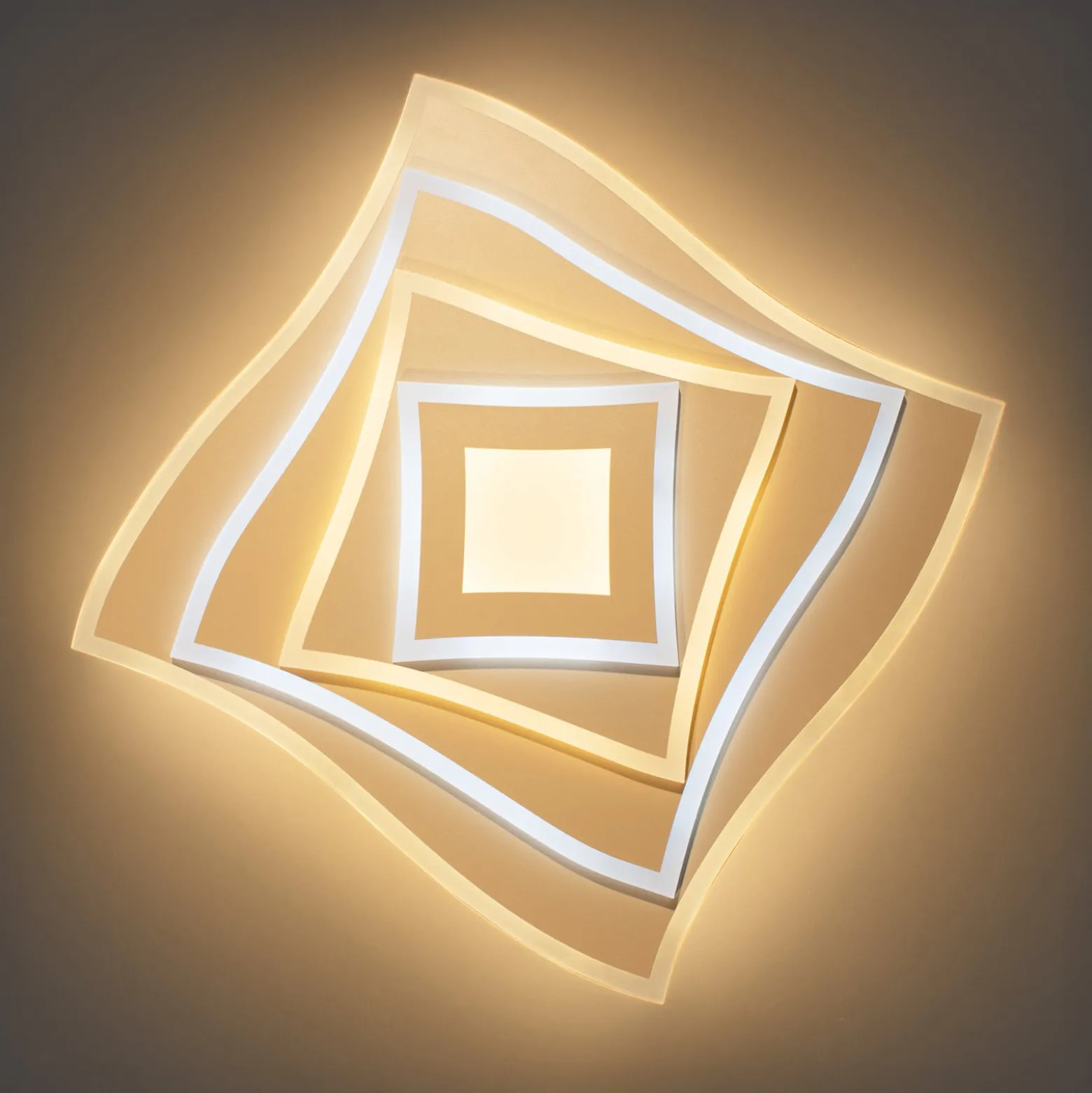 LED-Deckenlampe HERO, sand, 40x40 cm, Fernbedienung, CCT dim