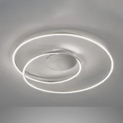 LED-Deckenlampe HOLY, nickel, Ø 68 cm, Fernbedienung, CCT