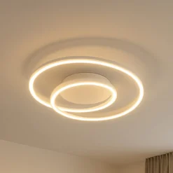 LED-Deckenlampe HOLY, sand, Ø 49 cm, Fernbedienung, CCT, dim