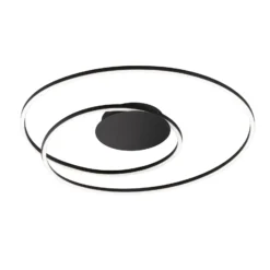 LED-Deckenlampe HOLY, schwarz, Ø 68 cm, Fernbedienung, CCT