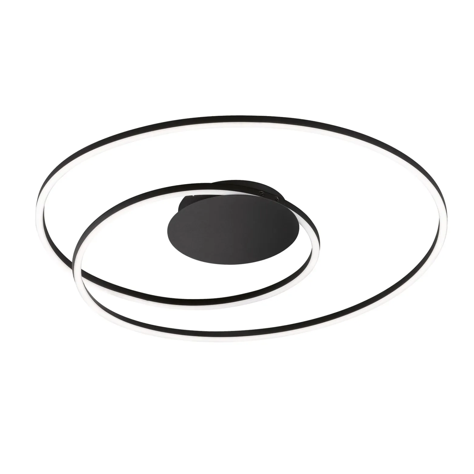LED-Deckenlampe HOLY, schwarz, Ø 68 cm, Fernbedienung, CCT