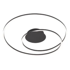 LED-Deckenlampe HOLY, schwarz, Ø 49 cm, Fernbedienung, CCT