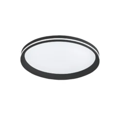 LED-Deckenlampe Isy, schwarz, Ø 45 cm, Metall, CCT, dimmbar