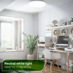LED-Deckenlampe Kaida, weiß, Ø 38 cm, EEK A, 4.000 K