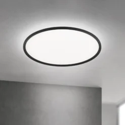 LED-Deckenlampe Kant, Ø 80 cm schwarz, CCT Metall/Kunststoff