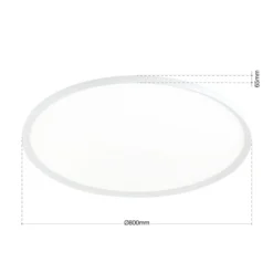 LED-Deckenlampe Kant, Ø 80 cm, weiß, CCT, Metall/Kunststoff