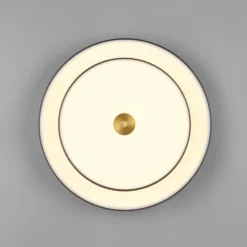 LED-Deckenlampe Keaton, schwarz/goldfarben, Ø 40 cm, CCT