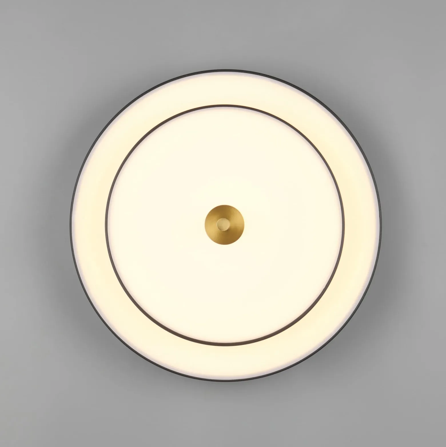 LED-Deckenlampe Keaton, schwarz/goldfarben, Ø 40 cm, CCT