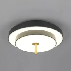 LED-Deckenlampe Keaton, schwarz/goldfarben, Ø 40 cm, CCT