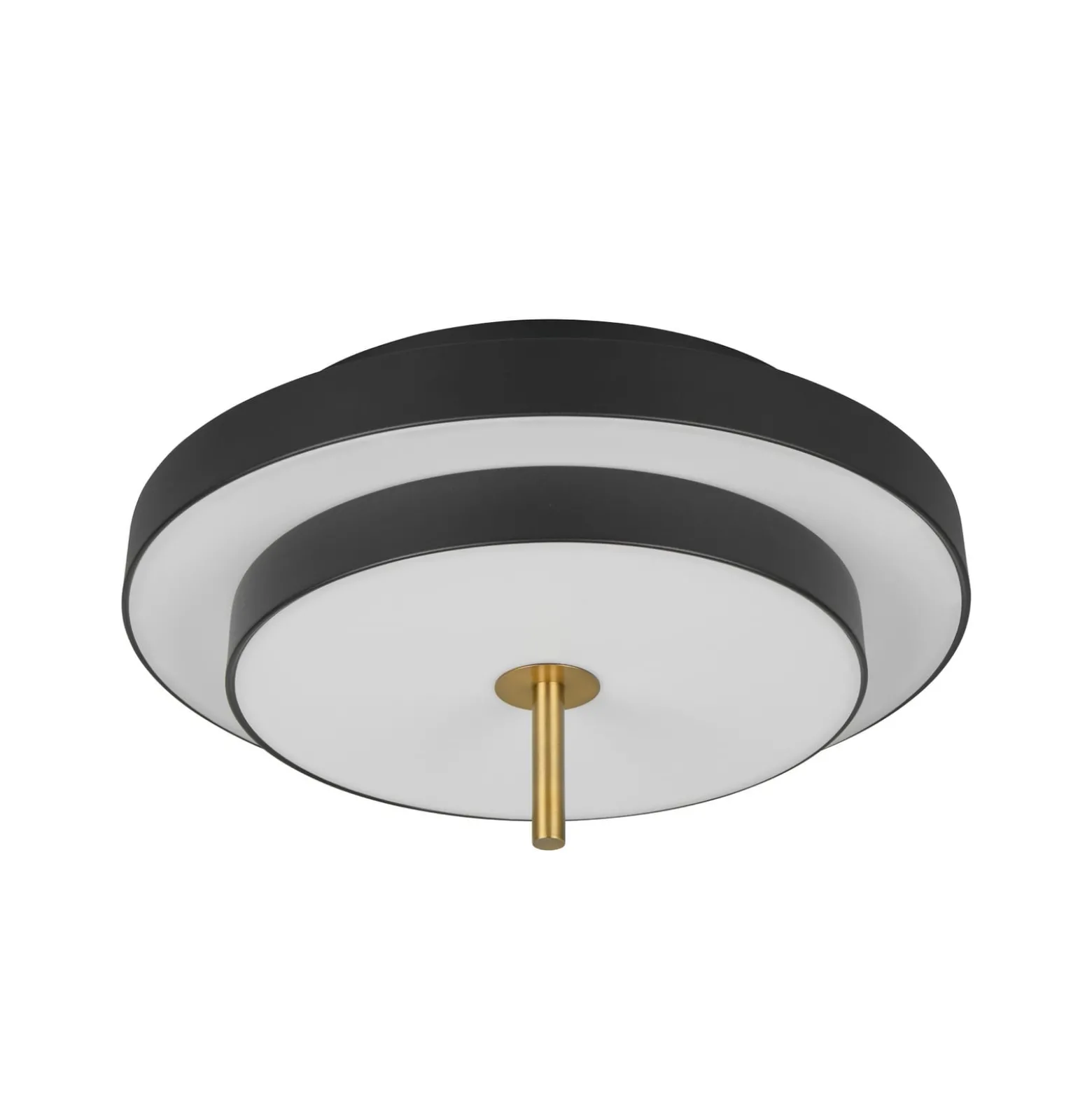 LED-Deckenlampe Keaton, schwarz/goldfarben, Ø 40 cm, CCT
