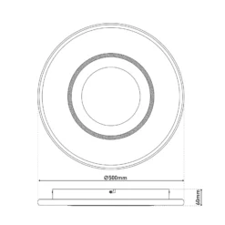 LED-Deckenlampe Livana, weiß/schwarz, Ø 50 cm, CCT, dimmbar